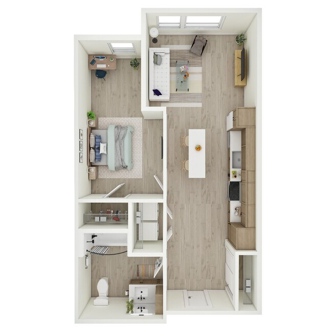 1x1 - a21.1 205 floor plan